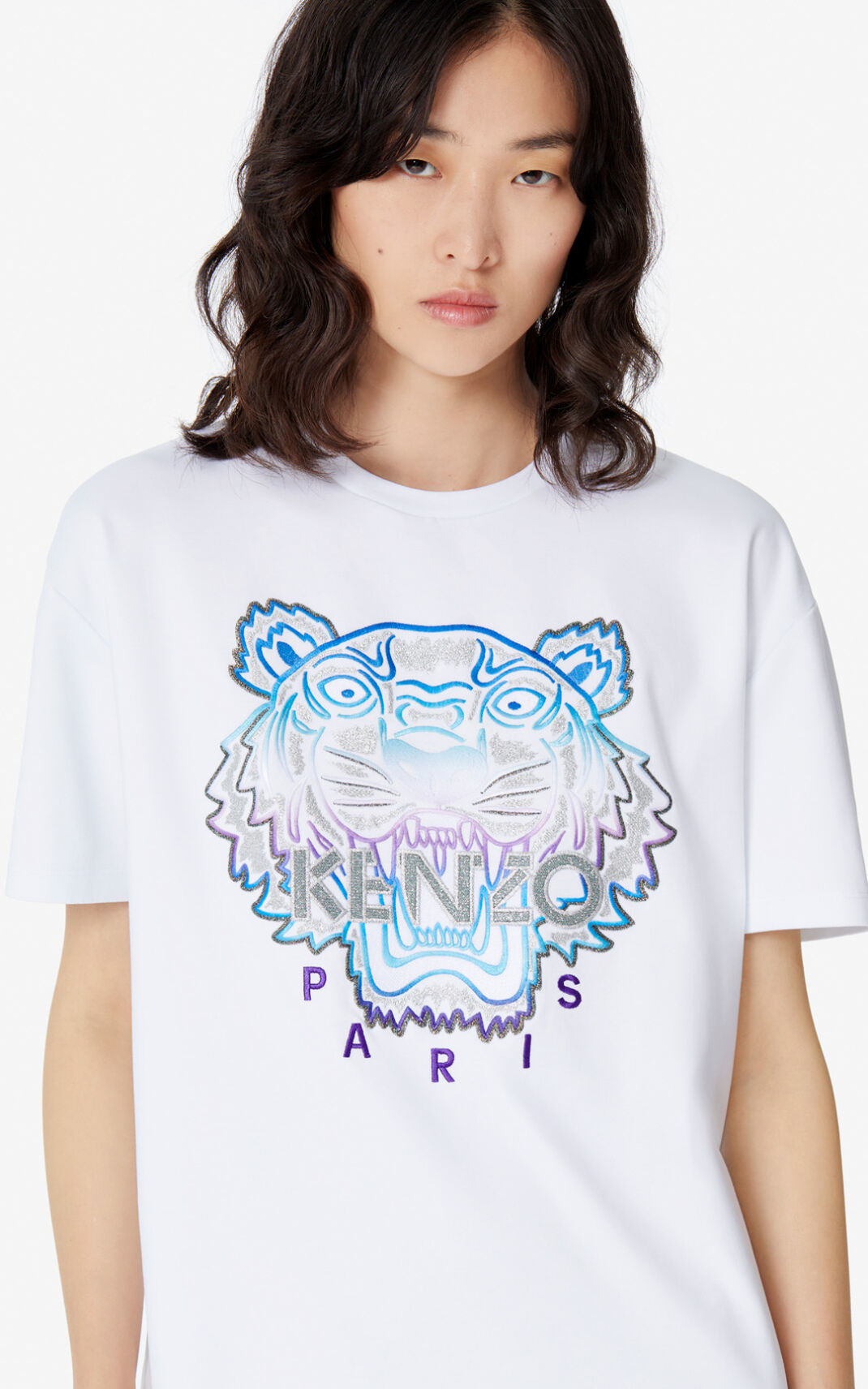 Kenzo Tiger T Shirt Dam | 85673-ZACN